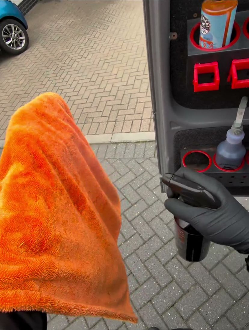 Drying with a plush towel